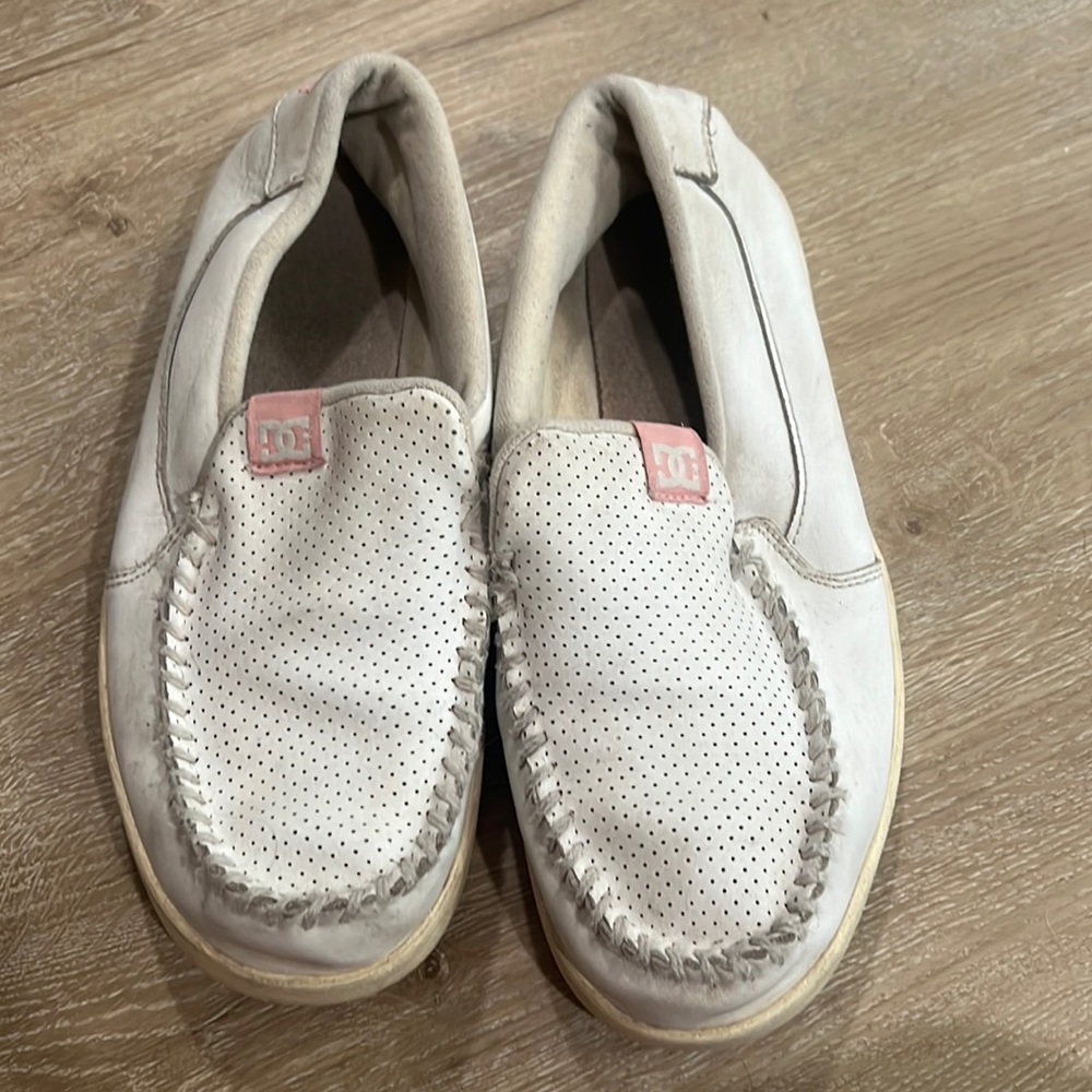 White DC slip ons